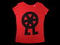 T-Shirt rot mit Rad - Frauen