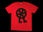 T-Shirt rot mit Rad - Männer